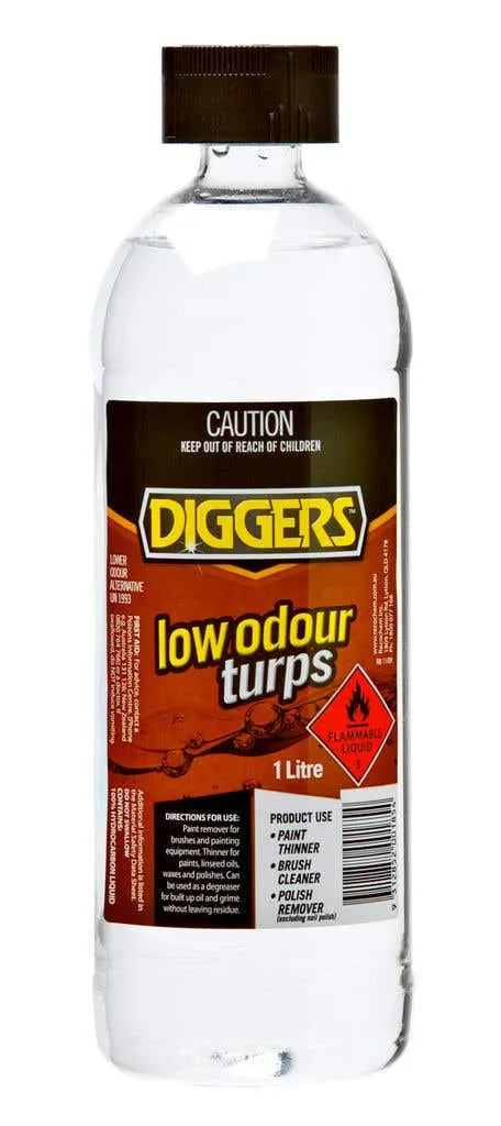Diggers Low Odour Mineral Turpentine 1L
