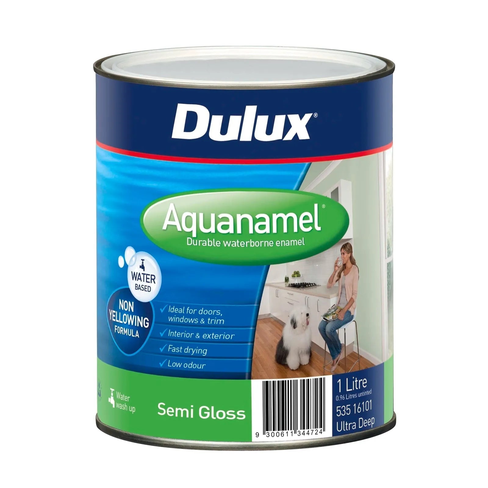 Dulux Aquanamel Semi Gloss Ultra Deep 1L