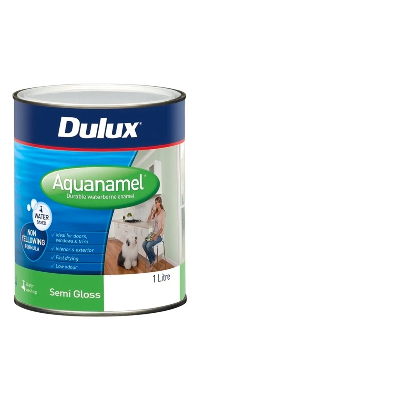 Dulux Aquanamel Semi Gloss Extra Bright 1L