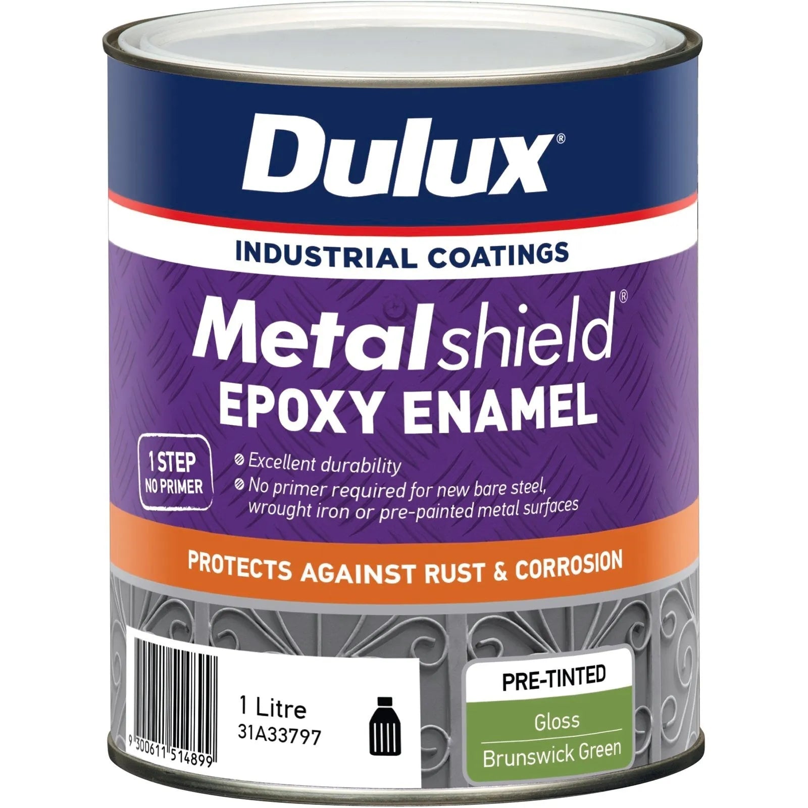 Dulux Metalshield Epoxy Enamel Gloss Brunswick Green 1L