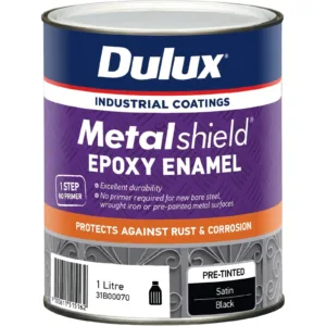 Dulux Metalshield Epoxy Enamel Satin Black 1L