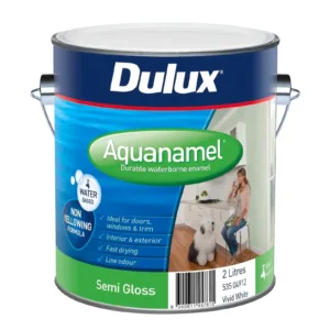 Dulux Aquanamel Semi Gloss Vivid White 2L
