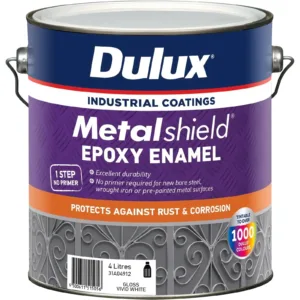 Dulux Metalshield Epoxy Enamel Gloss Vivid White 4L