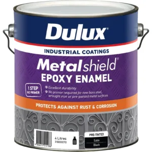 Dulux Metalshield Epoxy Enamel Satin Black 4L