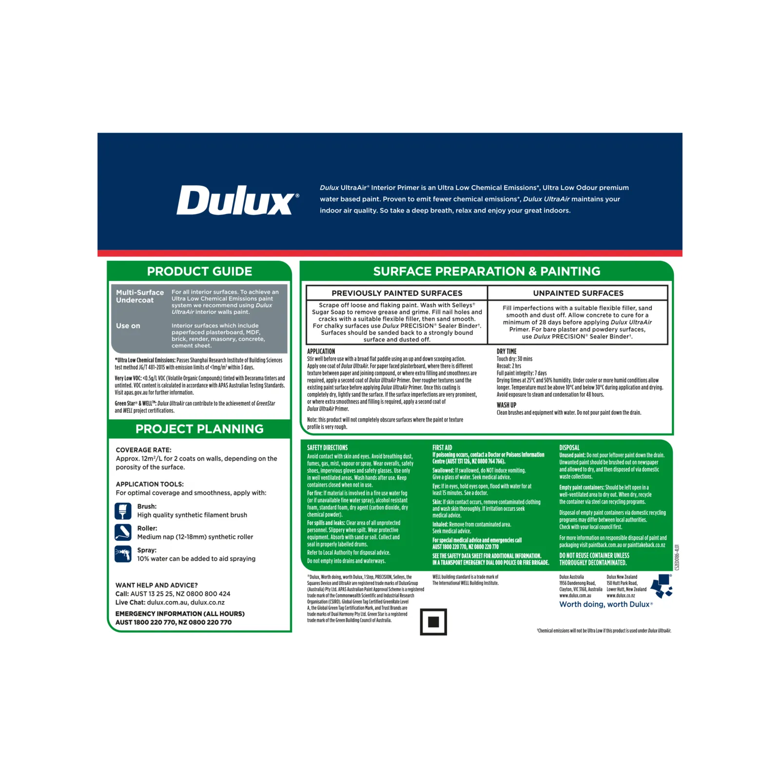 Dulux UltraAir Prepcoat 4L