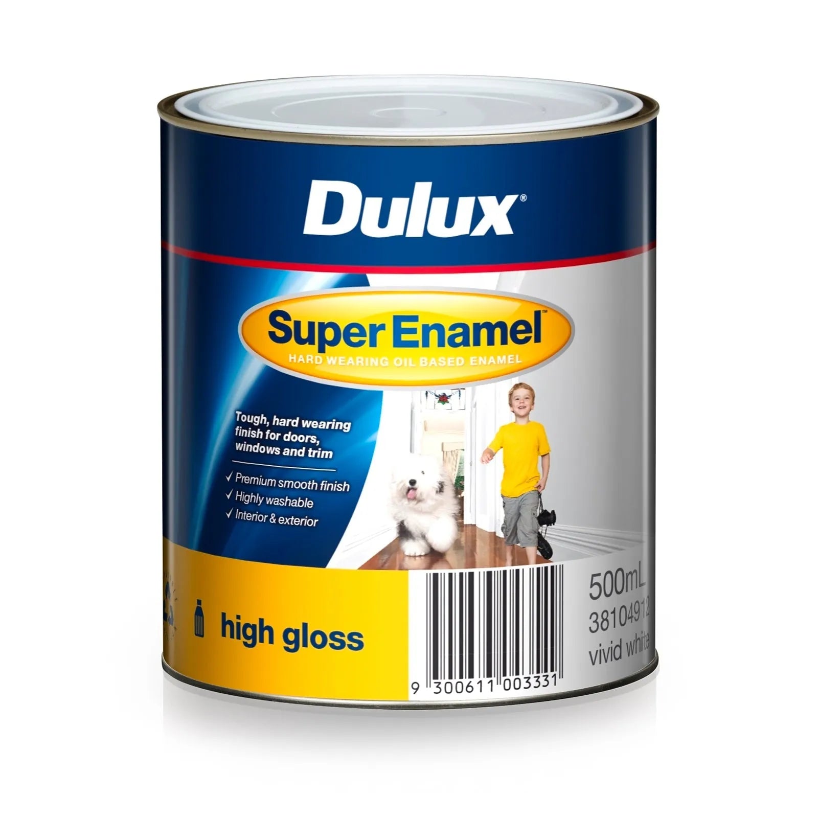 Dulux Super Enamel Gloss Vivid White 500mL