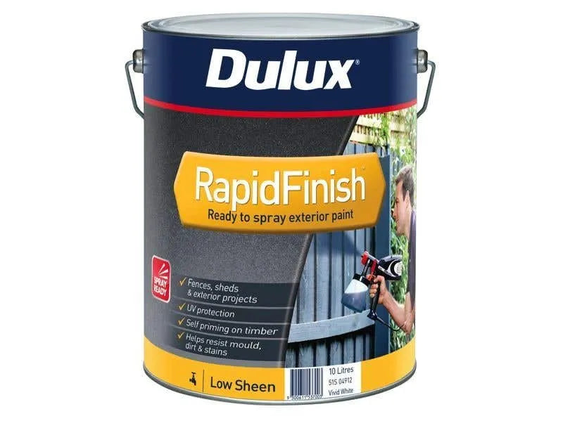 Dulux Rapid Finish Exterior Low Sheen Vivid White 10L