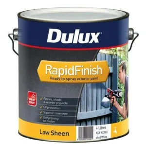 Dulux Rapid Finish Exterior Low Sheen Vivid White 4L