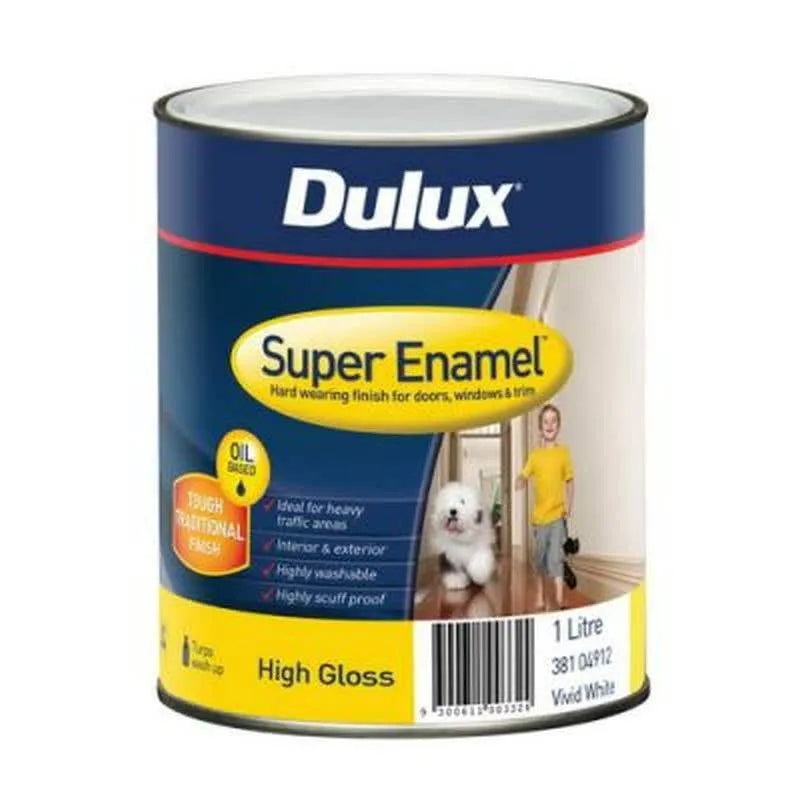 Dulux Super Enamel Gloss Vivid White 1L