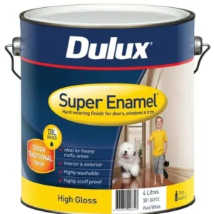 Dulux Super Enamel Gloss Vivid White 4L