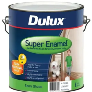Dulux Super Enamel Semi Gloss Vivid White 4L