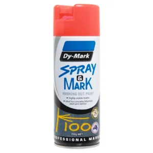 Dy-Mark Spray & Mark Paint 350g Fluoro Orange