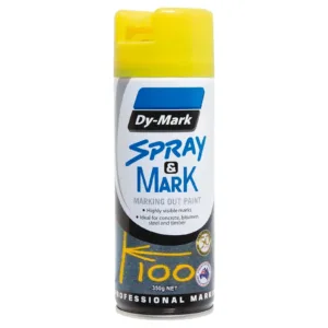 Dy-Mark Spray & Mark Paint 350g Fluoro Yellow