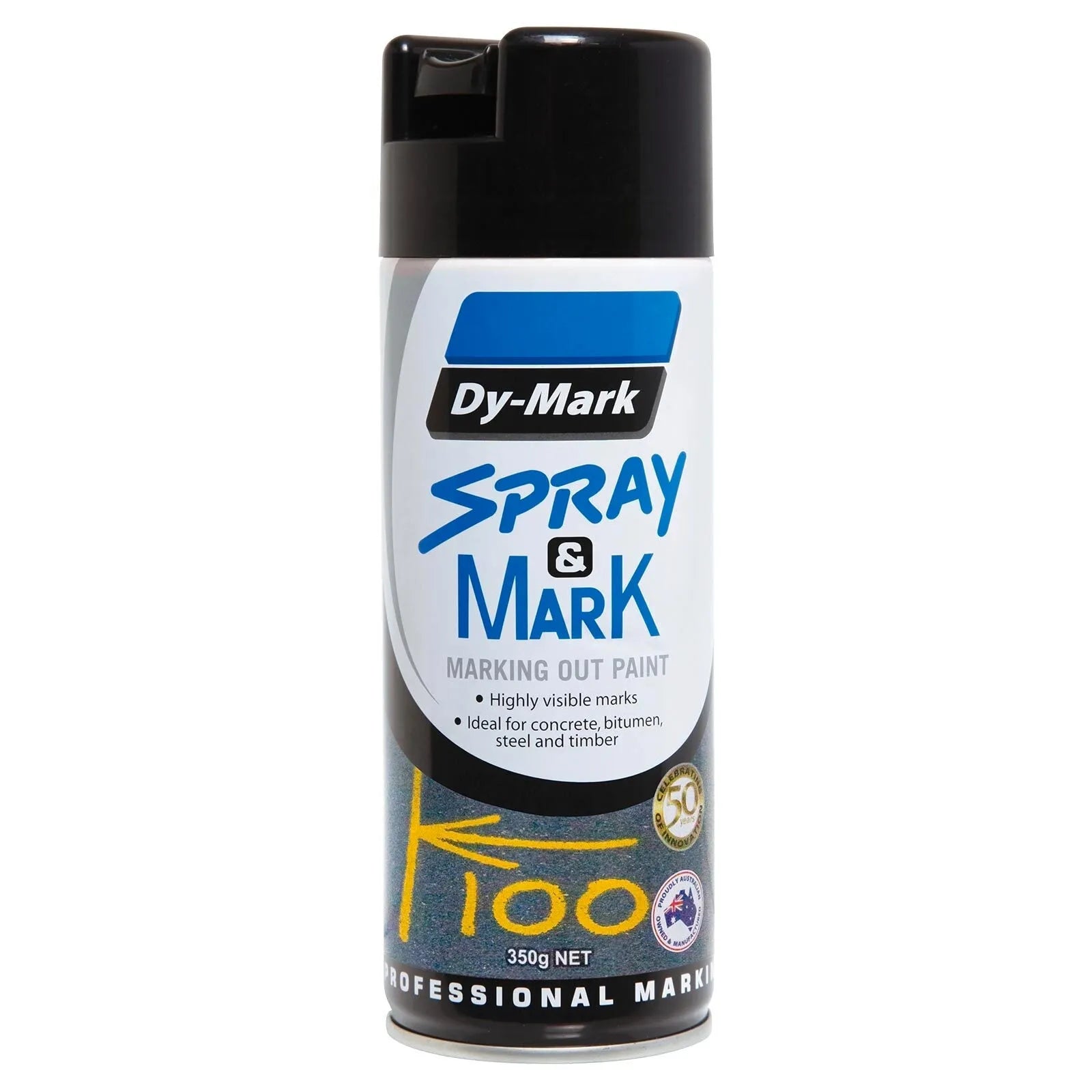 Dy-Mark Spray & Mark Paint 350g Black