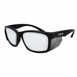Rayzr Safety Glasses – Matte Black Frame – Clear Lens