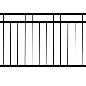 Black 3 Rail Flat Top 2400 x 1200 Aluminium