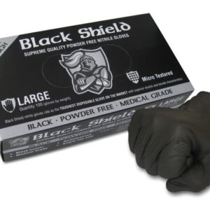 Maxisafe Black Shield Heavy Duty Nitrile Gloves - Size: L