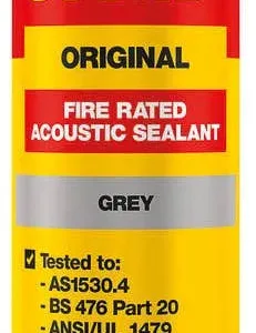 H.B. Fuller Firesound Acoustic Silicone Sealant Grey 450g