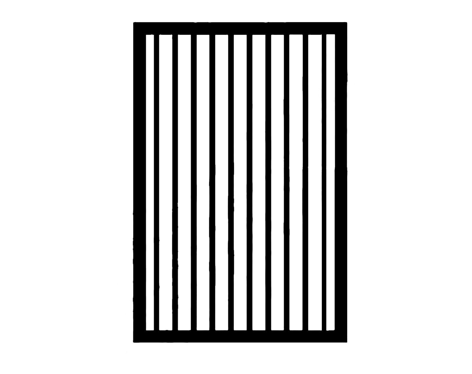 Heavy Security Flat Top Gate 1000 x 1500