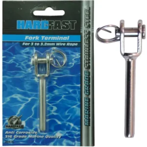 Hardfast Swage Fork Terminal Stainless Steel 3.2mm (5 Pack)