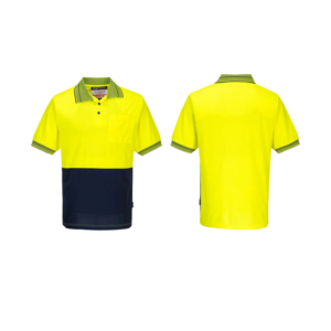 Port West Hi Vis Short Sleeve Day Polo Shirt Large