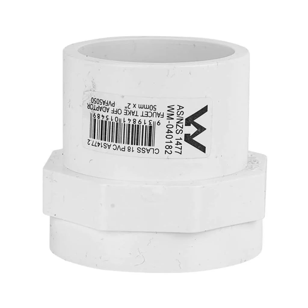 Holman PVC Pressure Adaptor Faucet Take Off FI 50mm x 2"