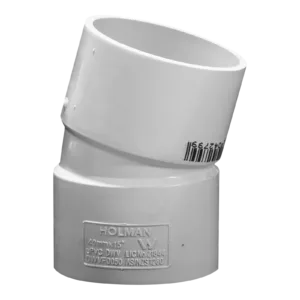 Holman PVC DWV Bend Plain 40mm 15 Degree