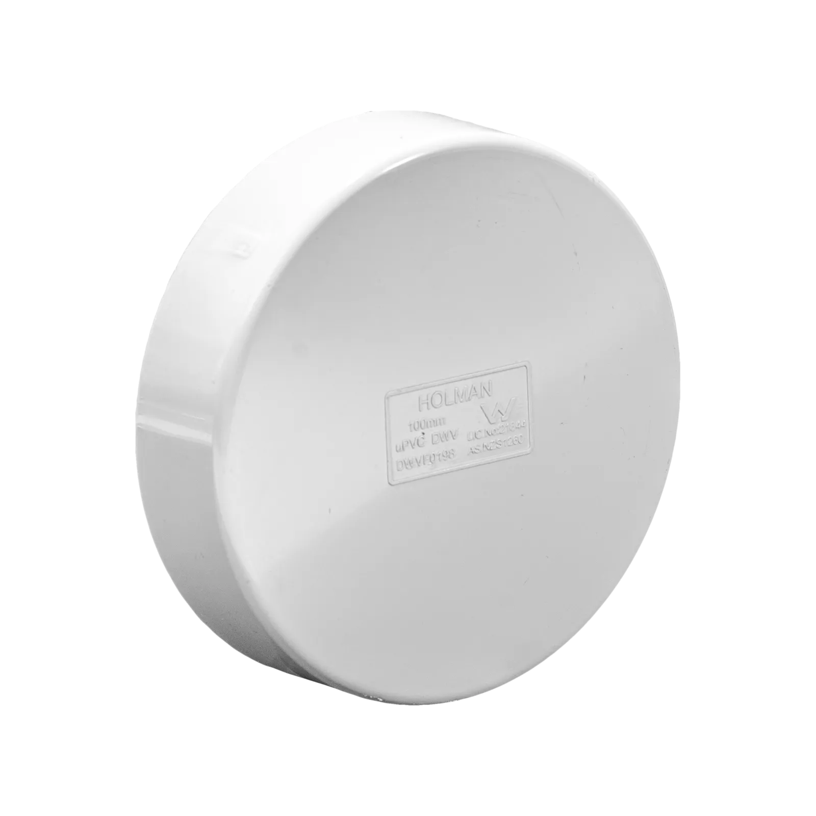 Holman PVC DWV Push On Cap 100mm