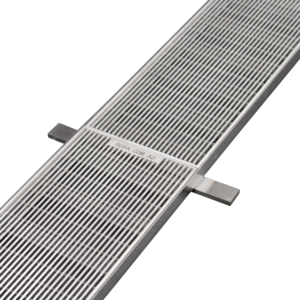 Stainless Steel Heelguard Trench Grate and Frame - 200mm wide / 2000mm