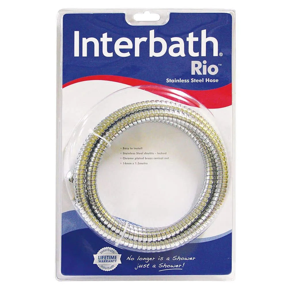 Interbath Rio Flexible Stainless Steel Hose Chrome