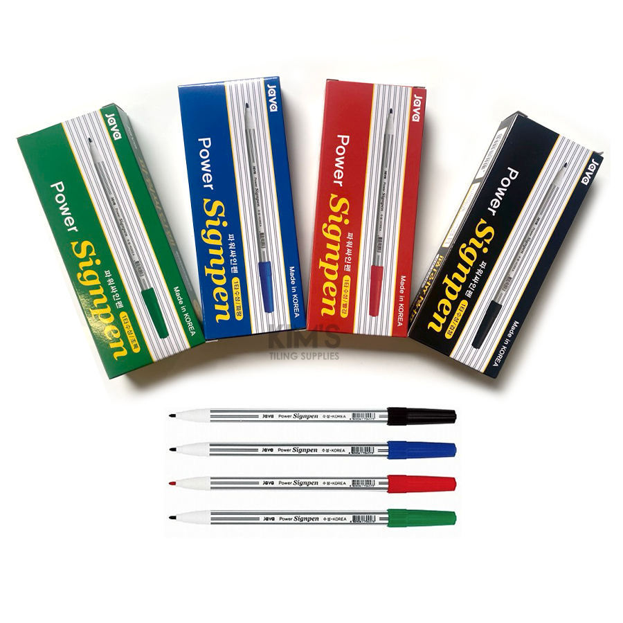 Kc Java Power Signpen Waterbased (Black / Red / Blue/ Green) - Color: Blue