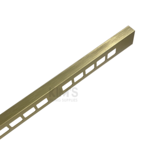 KC Aluminium Brushed Angle 3m (5 Colors & 4 Sizes) - Color: Brushed Brass | Size: 8mm