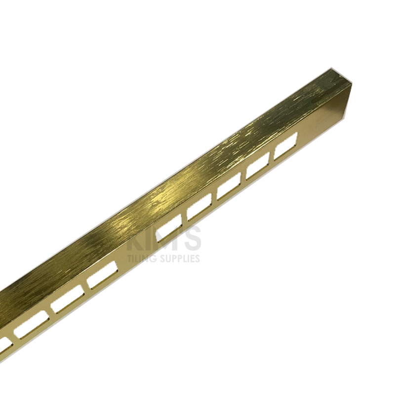 KC Aluminium Brushed Angle 3m (5 Colors & 4 Sizes) - Color: Brushed Gold | Size: 11mm
