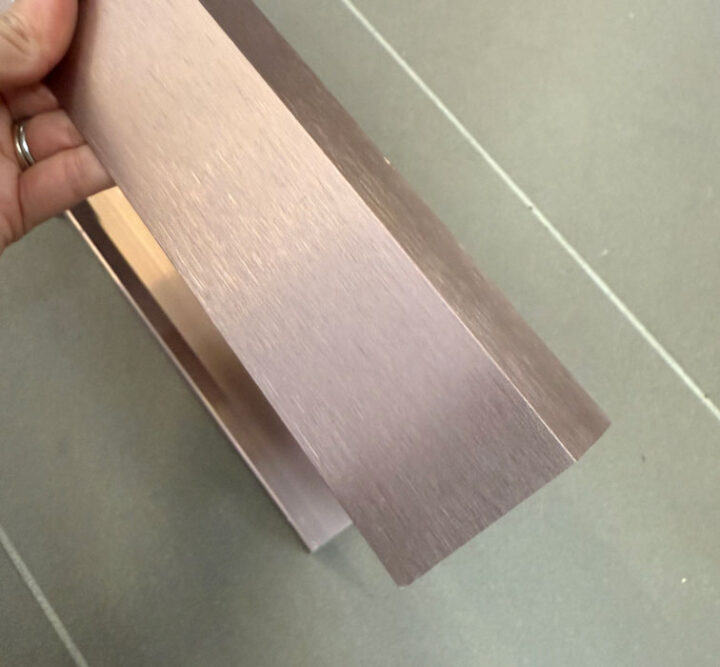 Kc Geometric Aluminium Angle 40x50x1.4mm x 3m Brushed Copper
