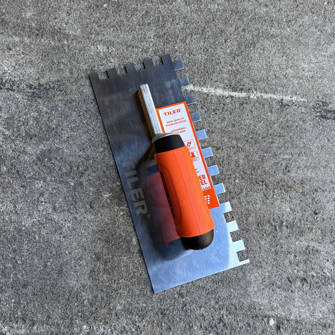Kc Tiler Stainless Steel Soft Grip Notched Trowel 6,8,10,12mm - Size: 12mm