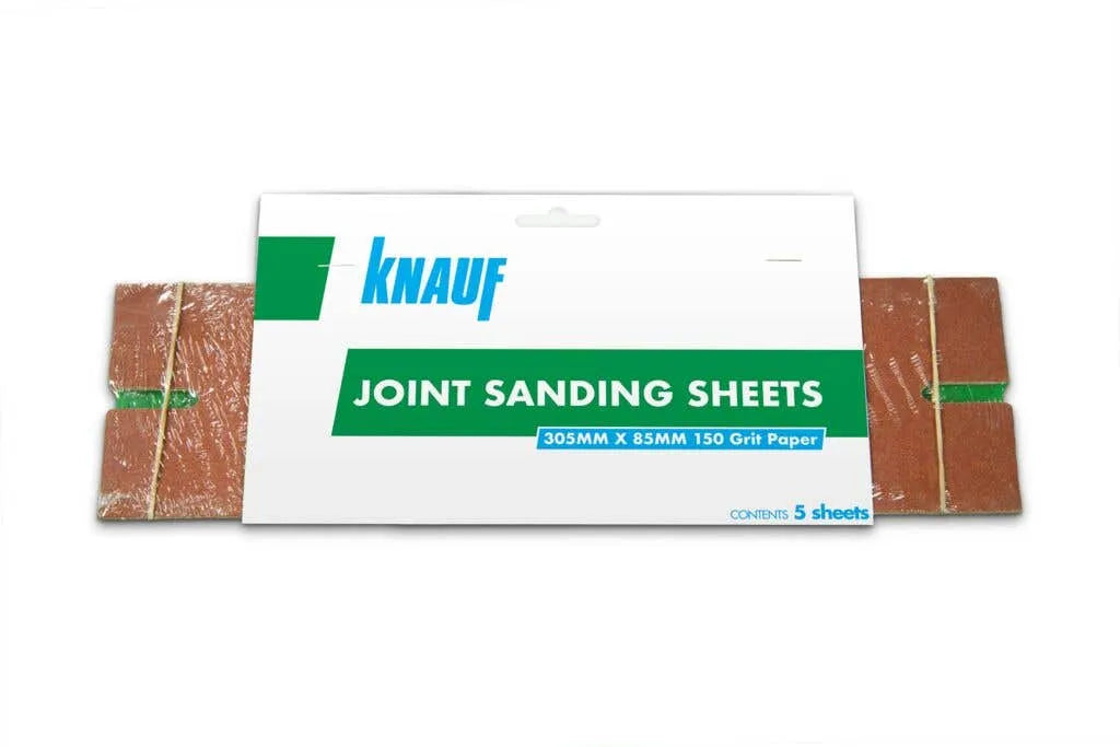 Knauf Joint Sanding Sheets 150 Grit 305 x 85mm - 5 Pack