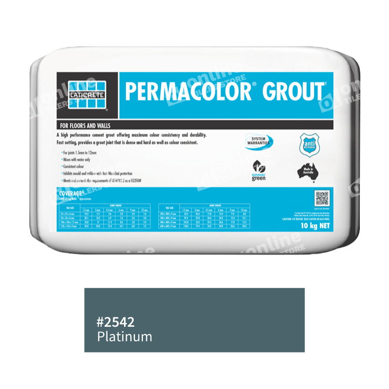 Laticrete Permacolor grout 10kg (20 colors) - Color: 2542 platinum | Size: 10kg