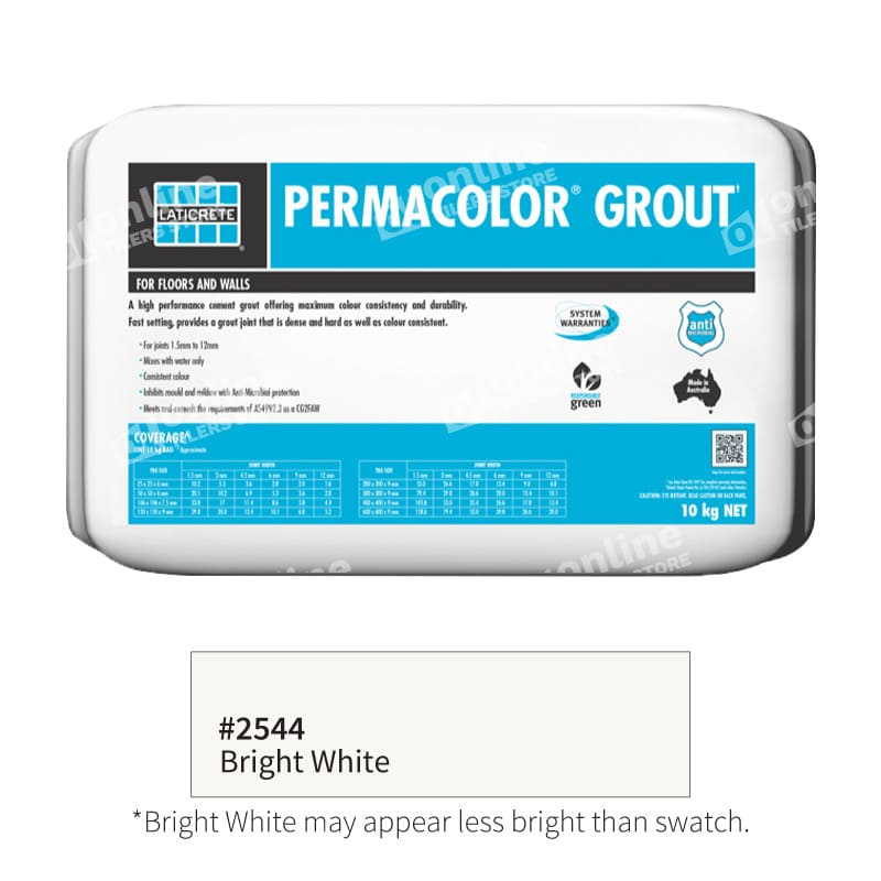 Laticrete Permacolor grout 10kg (20 colors) - Color: 2544 bright white | Size: 10kg