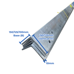 Shelf Angles - Galvanised Steel - 125mm x 125mm x 10mm / With Box of 20 Ancorscrews