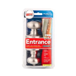Lane Ceres Knobset Entrance Satin Stainless Steel
