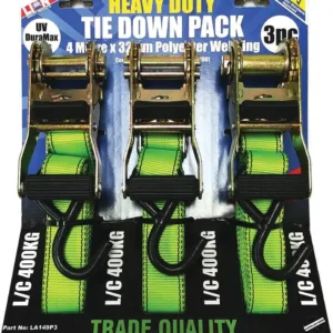 Lion Heavy Duty Ratchet Tie Down Set - 3 Pack