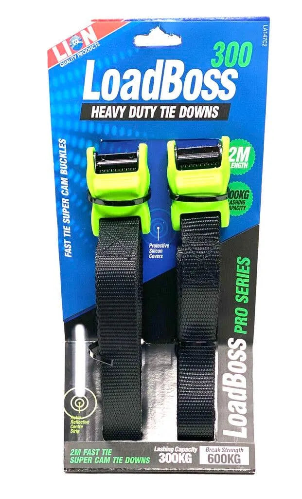 Lion LoadBoss Heavy Duty Tie Downs 2m 2 Piece