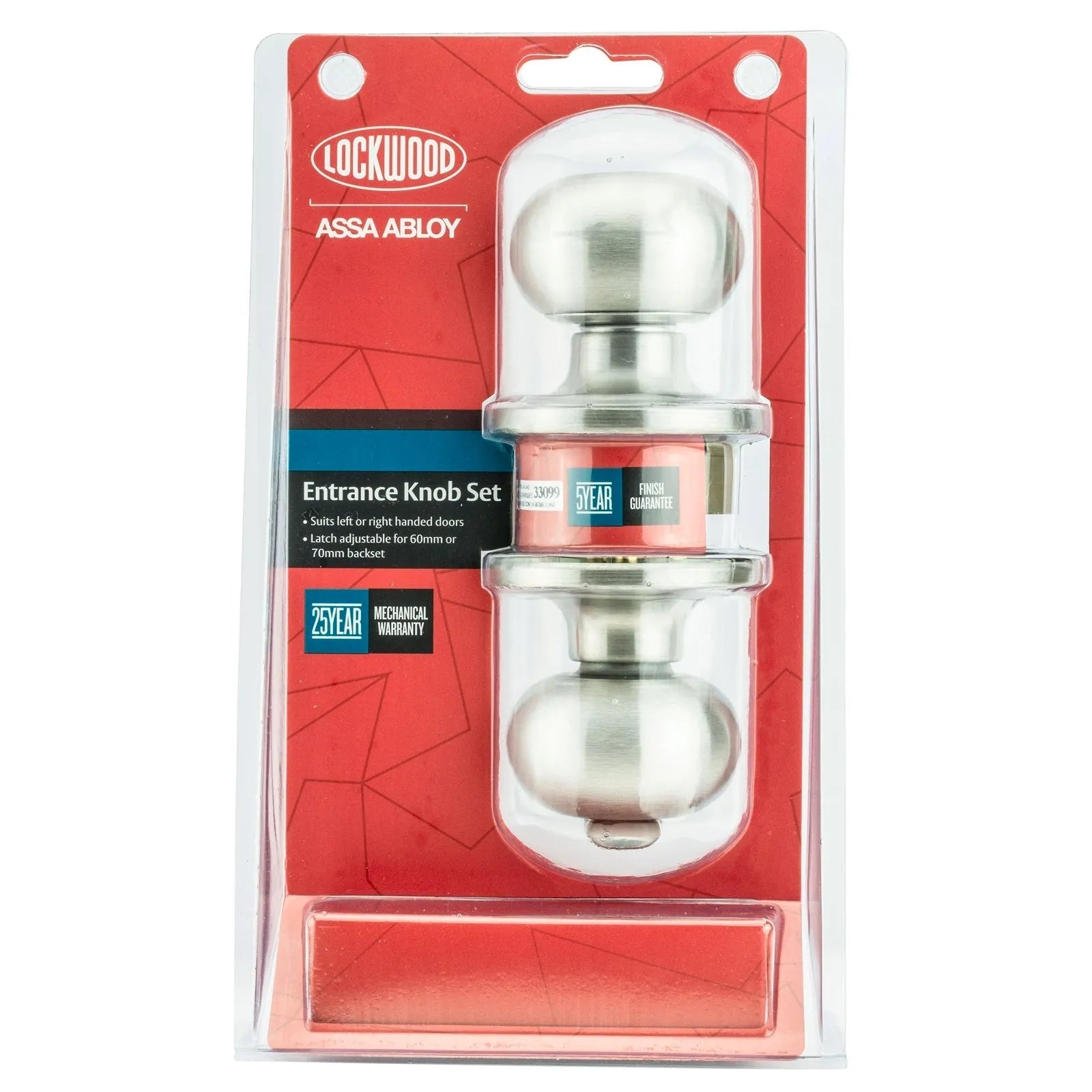 Lockwood Symmetry Manor Set Entrance Satin Stainless Steel