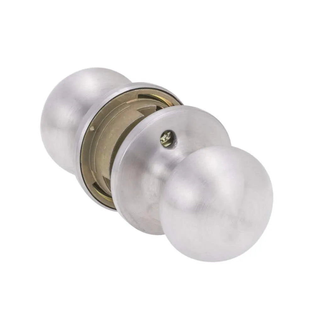 Lockwood Symmetry Manor Set Passage Satin Stainless Steel