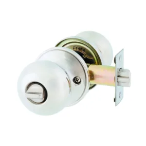 Lockwood Symmetry Manor Set Privacy Satin Stainless Steel