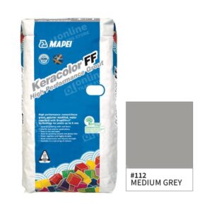 Mapei Keracolor FF Grout 20KG (10 Colors) - Color: 112 medium grey