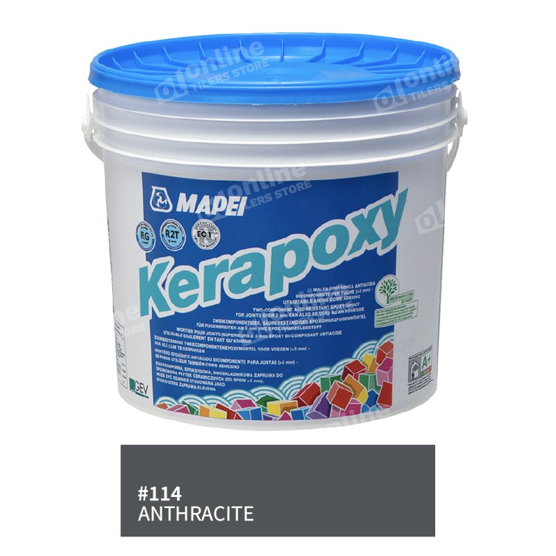 Mapei Kerapoxy Grout 10kg (13Colors) - Color: 114 anthracite