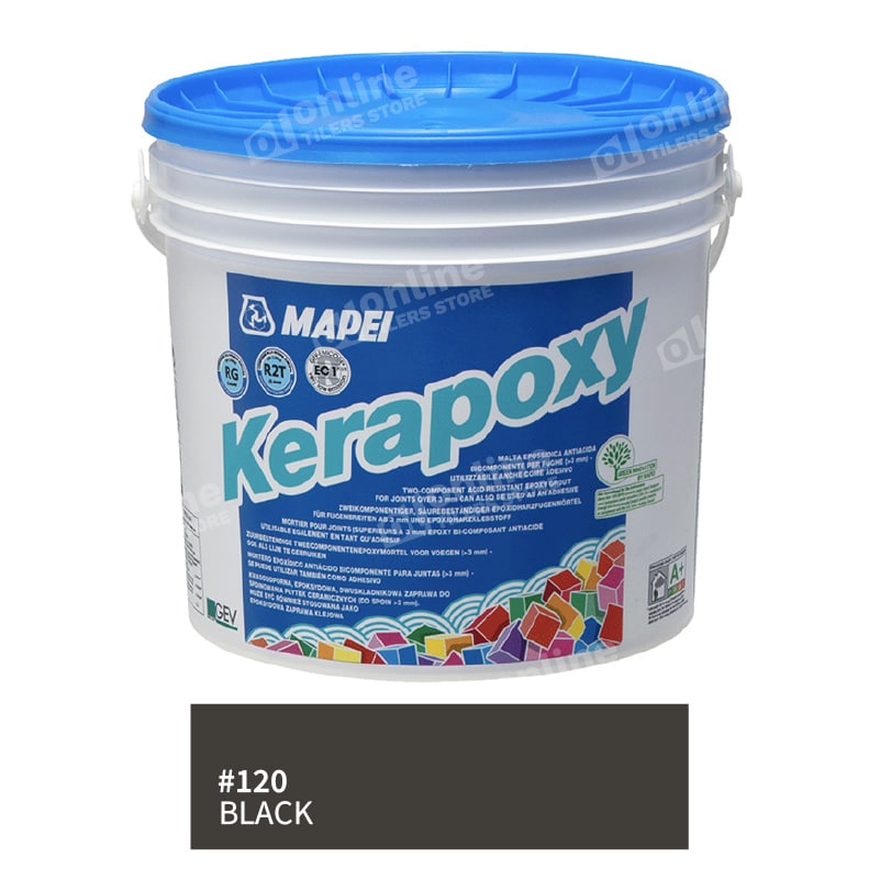 Mapei Kerapoxy Grout 10kg (13Colors) - Color: 120 black