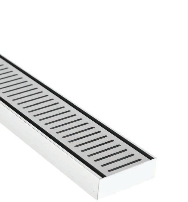 MS Brushed Silver Grate 1000mm x 100mm x 14mm/21mm/26mm - Size: 35MMX100MMX1000MM