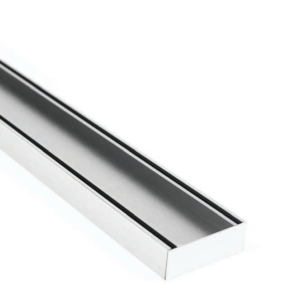 MS Brushed Silver Tile Insert 1000mm x 100mm x 21mm/26mm/35mm - Size: 35mm